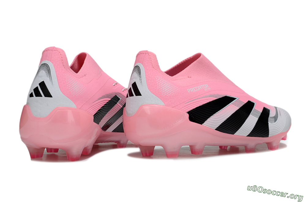 Adidas Predator 25 Elite Laceless FG Football Boots - Pink/White/Black 6
