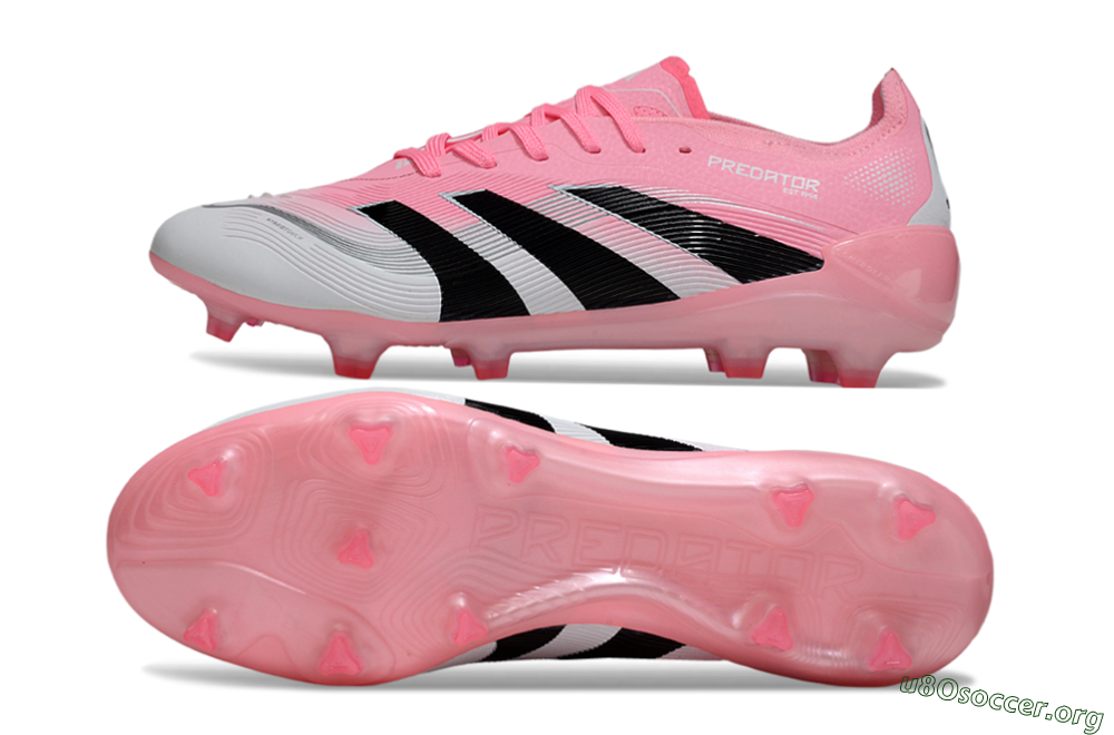 Adidas Predator 25 Elite FG Football Boots - Pink/White/Black 1