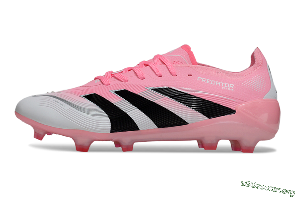 Adidas Predator 25 Elite FG Football Boots - Pink/White/Black 3