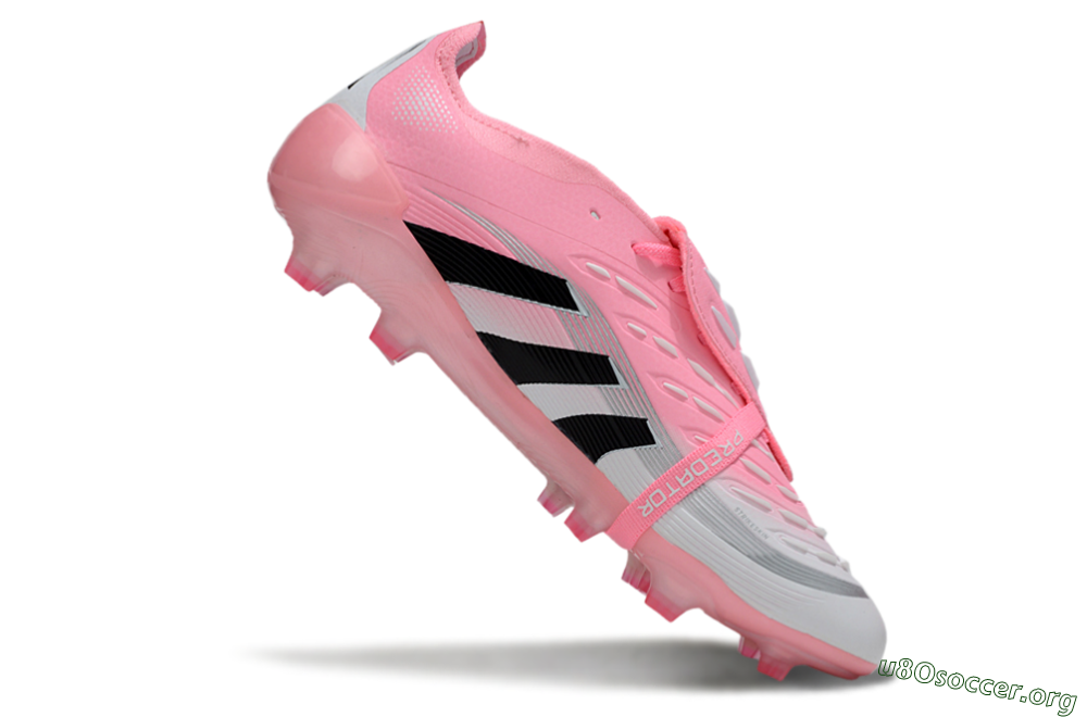 Adidas Predator 25 Foldover Tongue FG Football Boots - Pink/White/Black 4