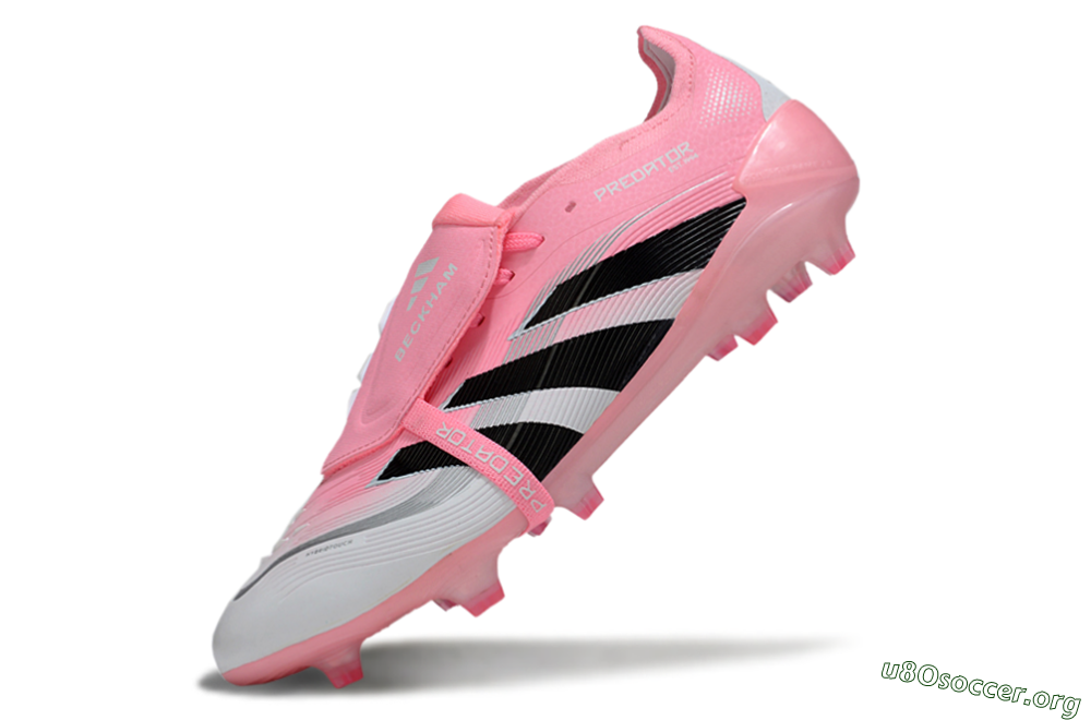 Adidas Predator 25 Foldover Tongue FG Football Boots - Pink/White/Black 5