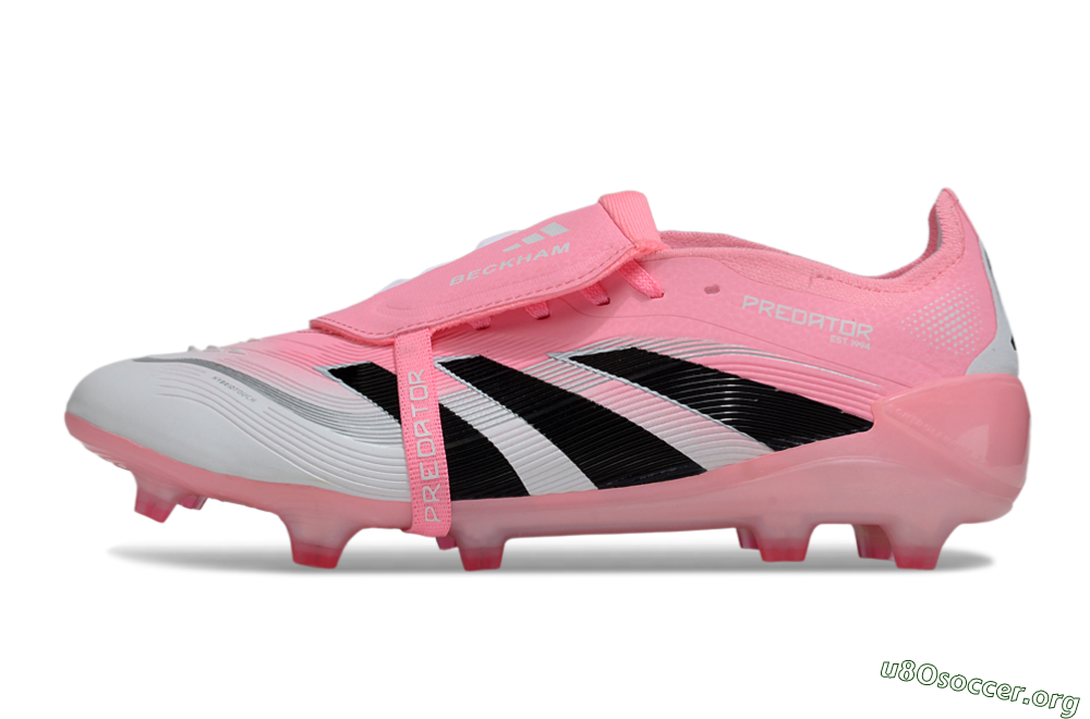Adidas Predator 25 Foldover Tongue FG Football Boots - Pink/White/Black 3