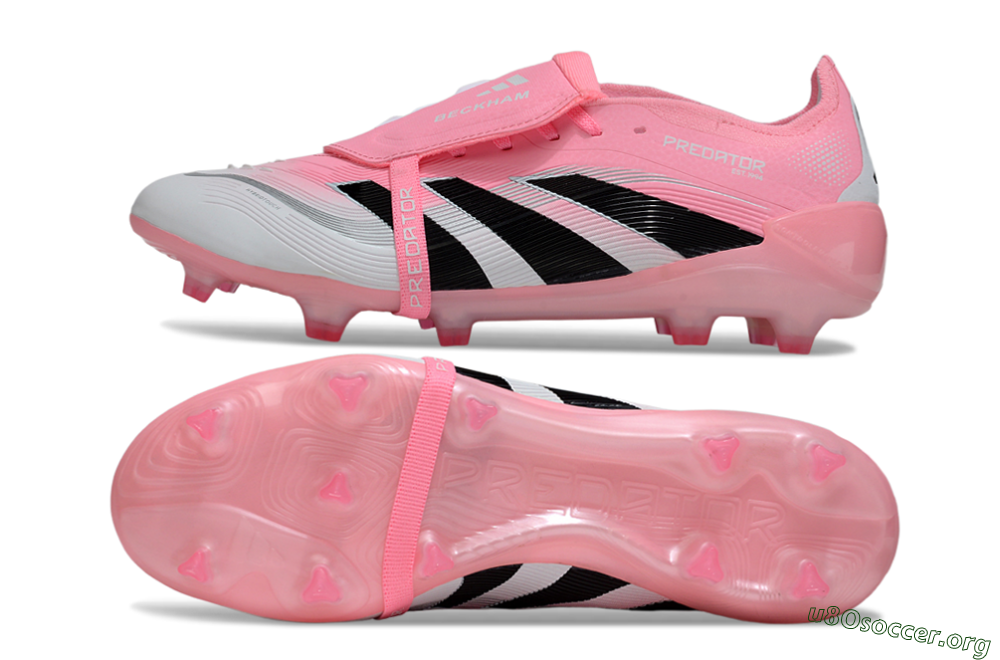 Adidas Predator 25 Foldover Tongue FG Football Boots - Pink/White/Black 1