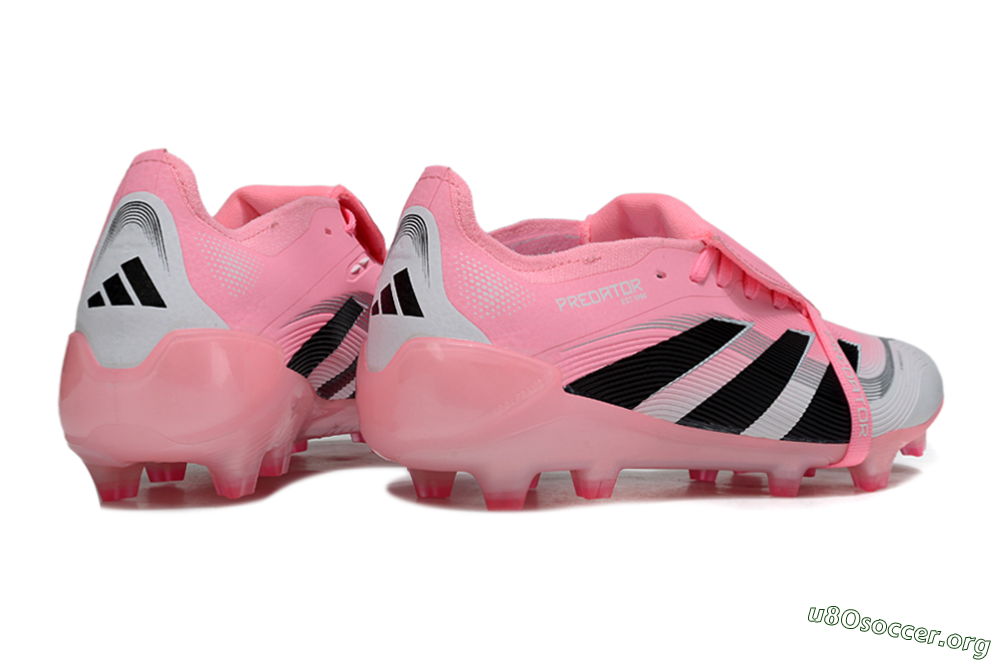 Adidas Predator 25 Foldover Tongue FG Football Boots - Pink/White/Black 6