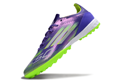 Adidas F50 Pro TF Football Shoes - Purple/Yellow/Silver