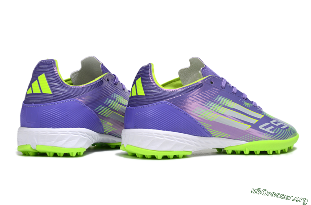 Adidas F50 Pro TF Football Shoes - Purple/Yellow/Silver 7