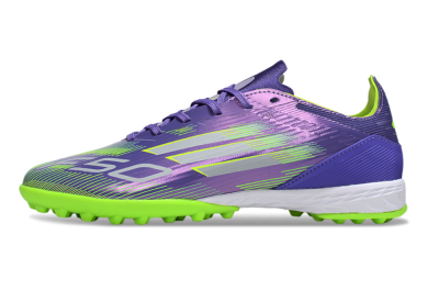 Adidas F50 Pro TF Football Shoes - Purple/Yellow/Silver