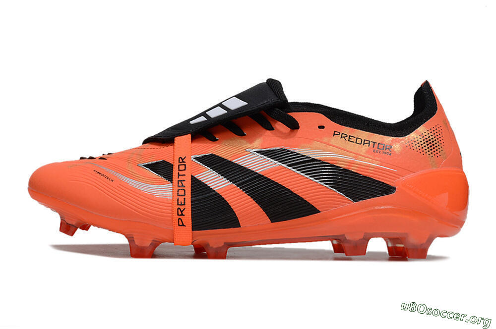 Adidas Predator 25 Foldover Tongue FG Football Boots - Red/Black/White 3