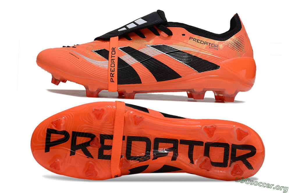 Adidas Predator 25 Foldover Tongue FG Football Boots - Red/Black/White 1