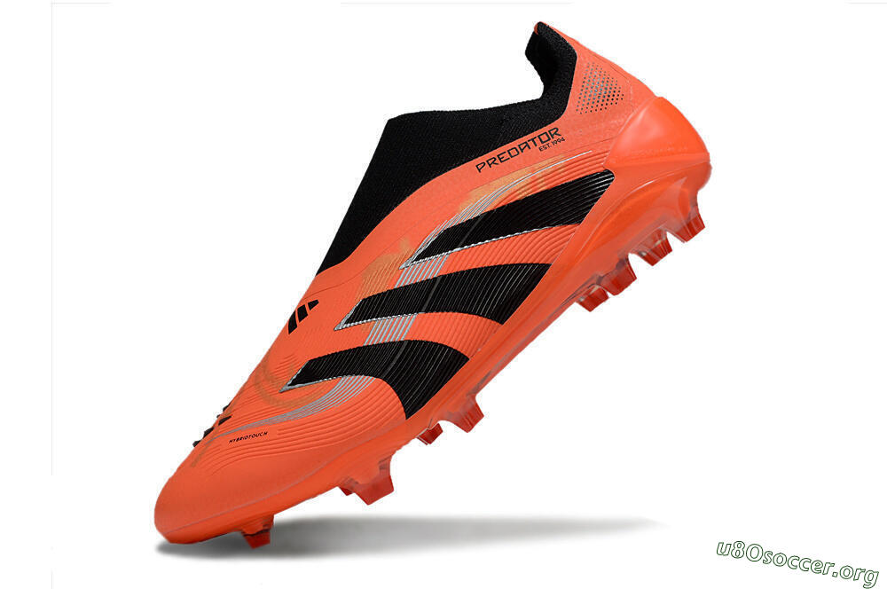 Adidas Predator 25 Elite Laceless FG Football Boots - Red/Black/White 5