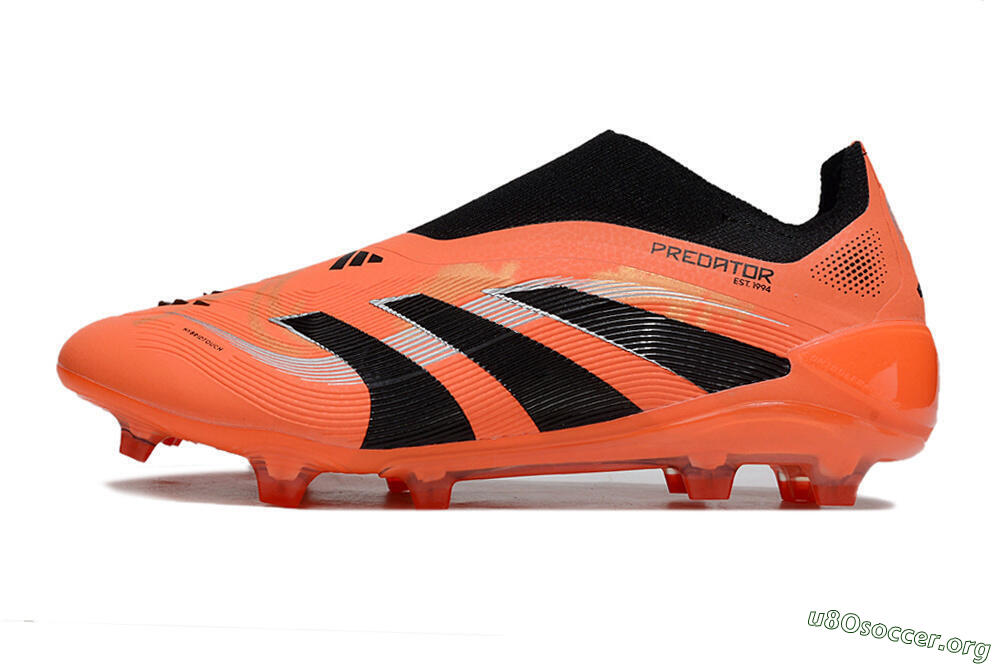 Adidas Predator 25 Elite Laceless FG Football Boots - Red/Black/White 3
