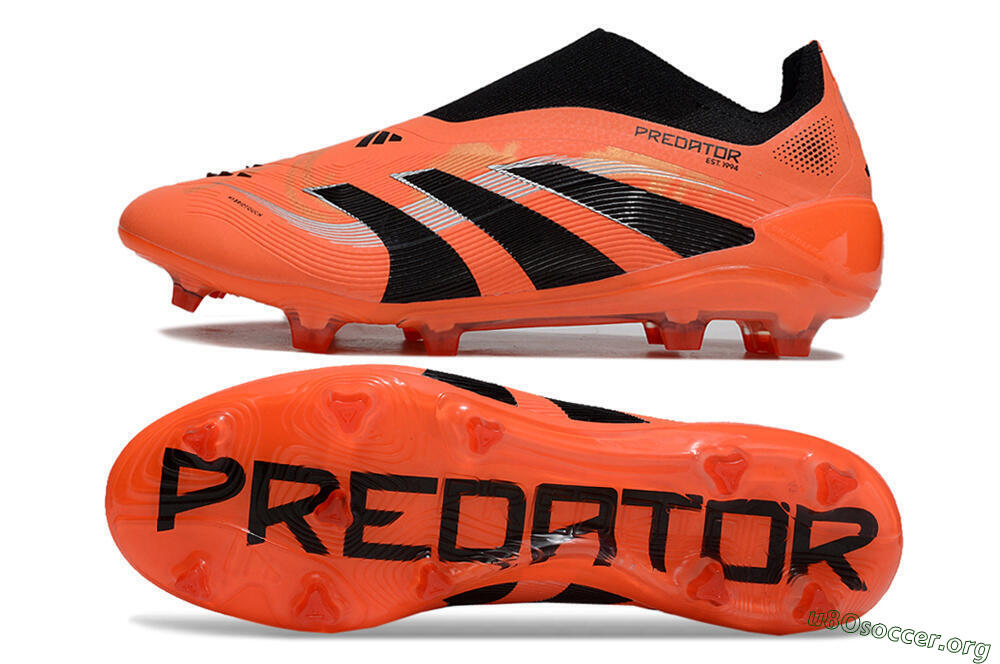 Adidas Predator 25 Elite Laceless FG Football Boots - Red/Black/White 1