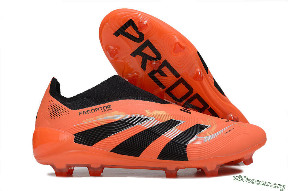 Adidas Predator 25 Elite Laceless FG Football Boots - Red/Black/White 2