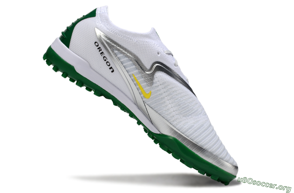 Nike Phantom 6 Low Elite TF Football Shoes - White/Silver/Yellow 4