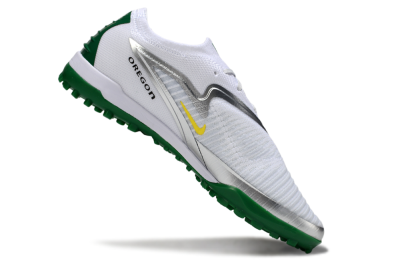 Nike Phantom 6 Low Elite TF Football Shoes - White/Silver/Yellow