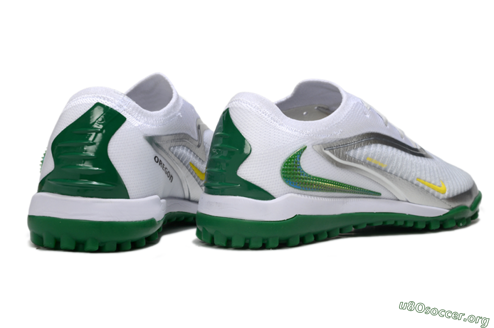 Nike Phantom 6 Low Elite TF Football Shoes - White/Silver/Yellow 6
