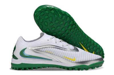 Nike Phantom 6 Low Elite TF Football Shoes - White/Silver/Yellow