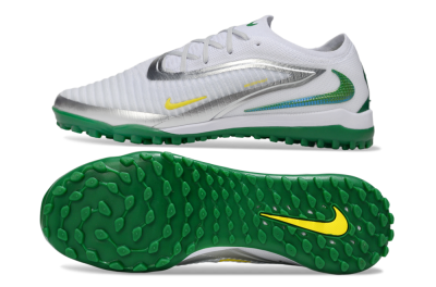 Nike Phantom 6 Low Elite TF Football Shoes - White/Silver/Yellow