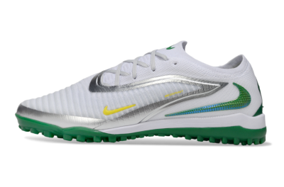 Nike Phantom 6 Low Elite TF Football Shoes - White/Silver/Yellow