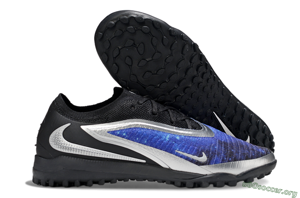 Nike Phantom 6 Low Elite TF Football Shoes - Blue/Silver/Black 2