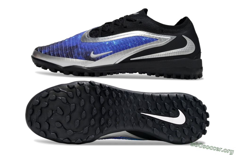 Nike Phantom 6 Low Elite TF Football Shoes - Blue/Silver/Black 1