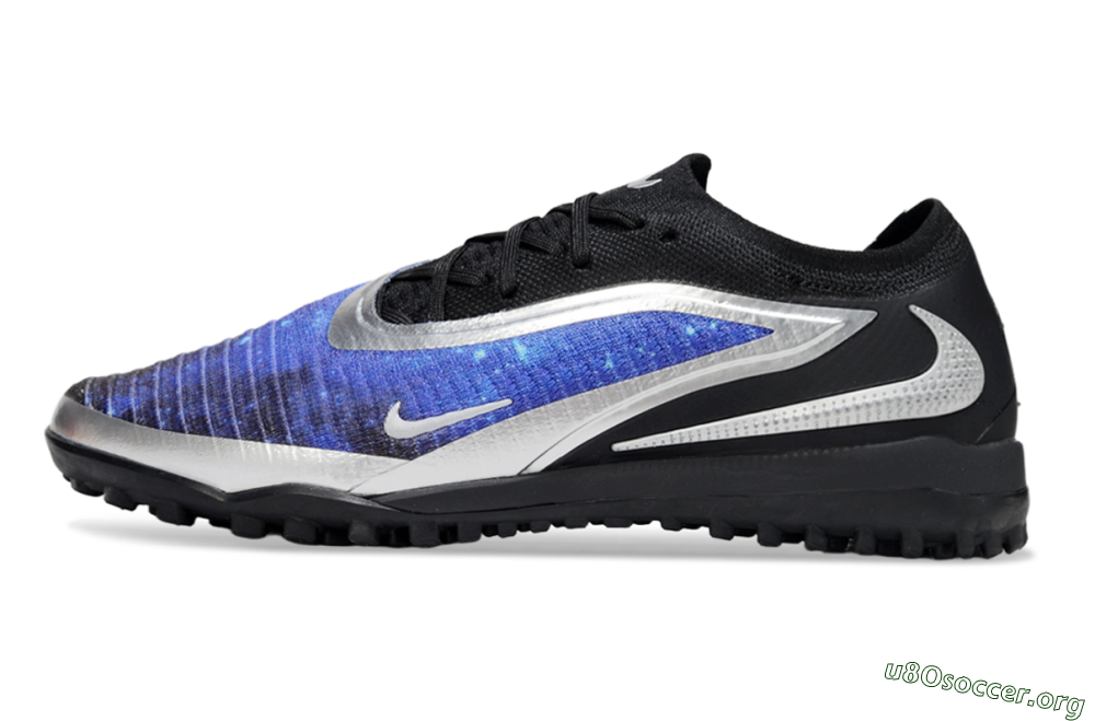 Nike Phantom 6 Low Elite TF Football Shoes - Blue/Silver/Black 3