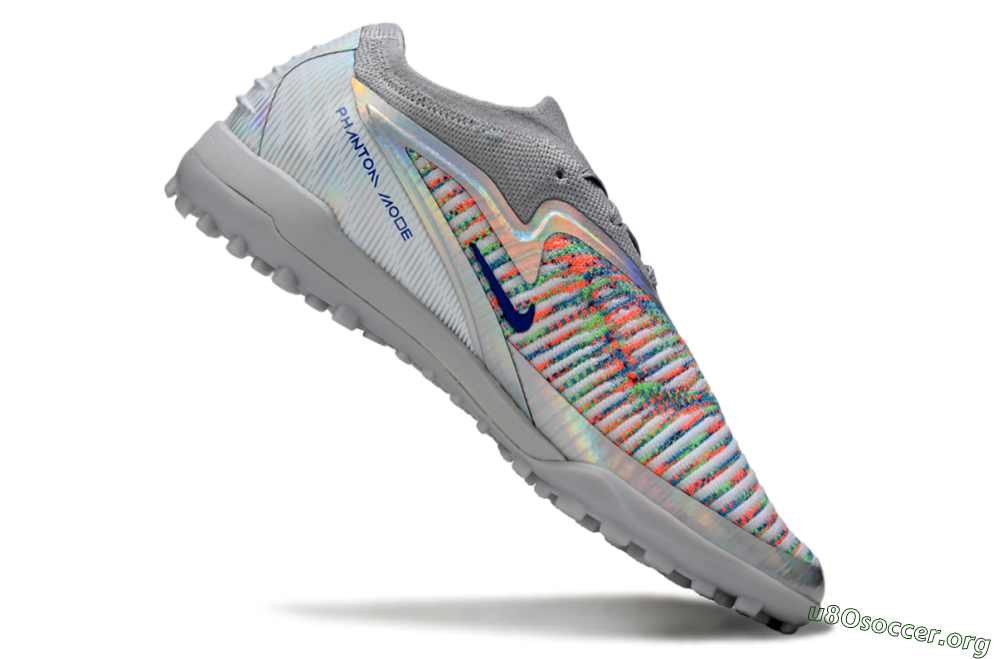 Nike Phantom 6 Low Elite TF Football Shoes - Grey/Silver/Yellow 4