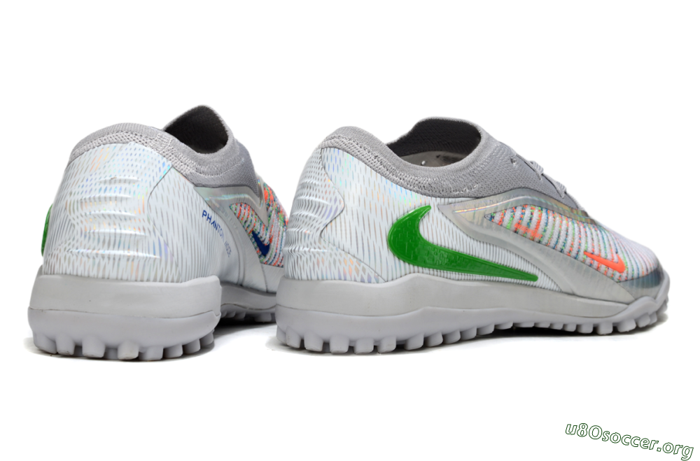 Nike Phantom 6 Low Elite TF Football Shoes - Grey/Silver/Yellow 6