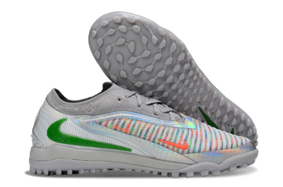 Nike Phantom 6 Low Elite TF Football Shoes - Grey/Silver/Yellow
