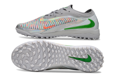 Nike Phantom 6 Low Elite TF Football Shoes - Grey/Silver/Yellow
