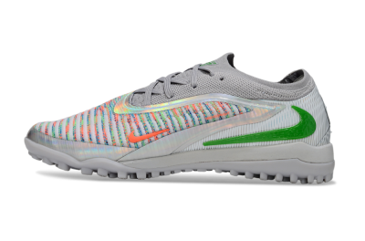 Nike Phantom 6 Low Elite TF Football Shoes - Grey/Silver/Yellow