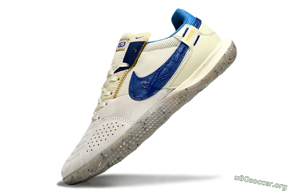 Nike Street Gato IC Football Shoes - Grey/Beige/Blue 5