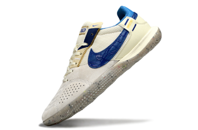 Nike Street Gato IC Football Shoes - Grey/Beige/Blue