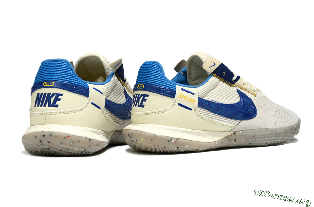 Nike Street Gato IC Football Shoes - Grey/Beige/Blue 6