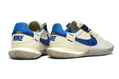 Nike Street Gato IC Football Shoes - Grey/Beige/Blue
