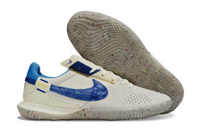 Nike Street Gato IC Football Shoes - Grey/Beige/Blue