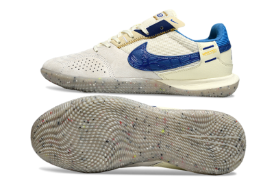 Nike Street Gato IC Football Shoes - Grey/Beige/Blue
