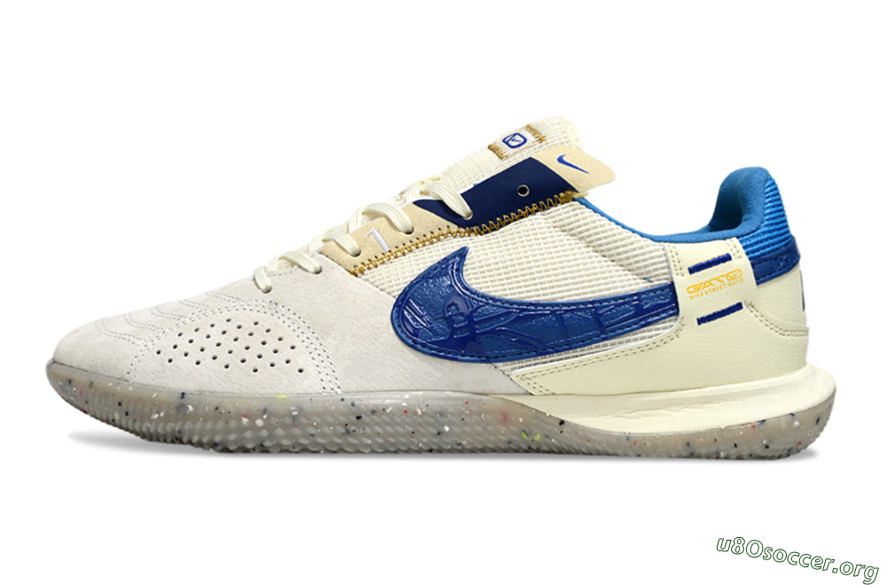 Nike Street Gato IC Football Shoes - Grey/Beige/Blue 3