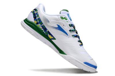 Joma Top Flex IC Football Shoes - White/Silver/Blue