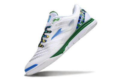 Joma Top Flex IC Football Shoes - White/Silver/Blue