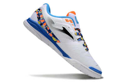 Joma Top Flex IC Football Shoes - White/Silver/Blue