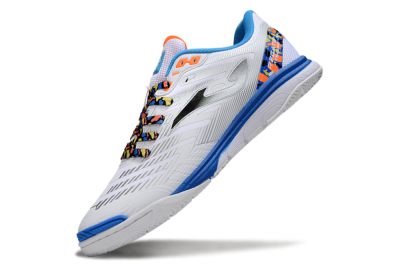 Joma Top Flex IC Football Shoes - White/Silver/Blue