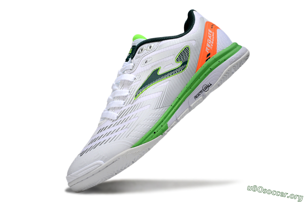 Joma Top Flex IC Football Shoes - White/Yellow/Red 5