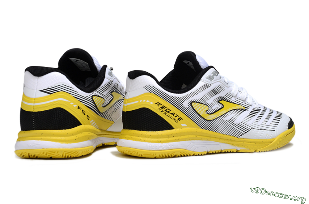 Joma Top Flex IC Football Shoes - White/Black/Yellow 5