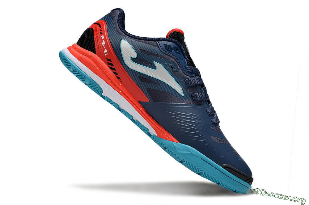 Joma Top Flex IC Football Shoes - Blue/Silver/Red 4
