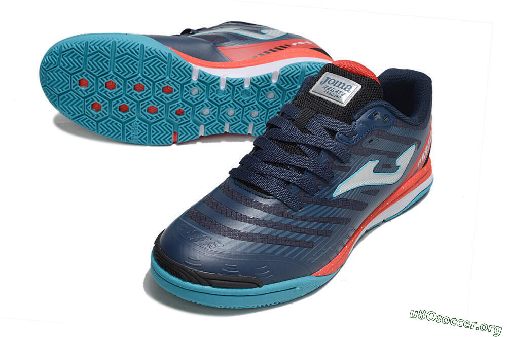 Joma Top Flex IC Football Shoes - Blue/Silver/Red 0