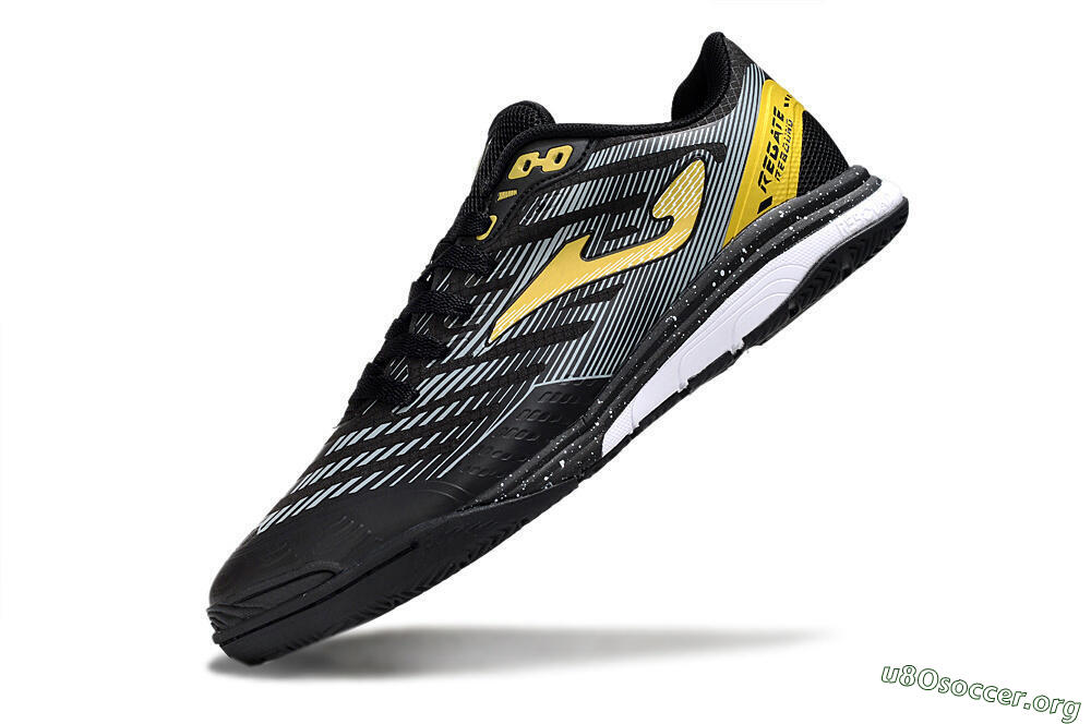 Joma Top Flex IC Football Shoes - Black/Gold/White 5