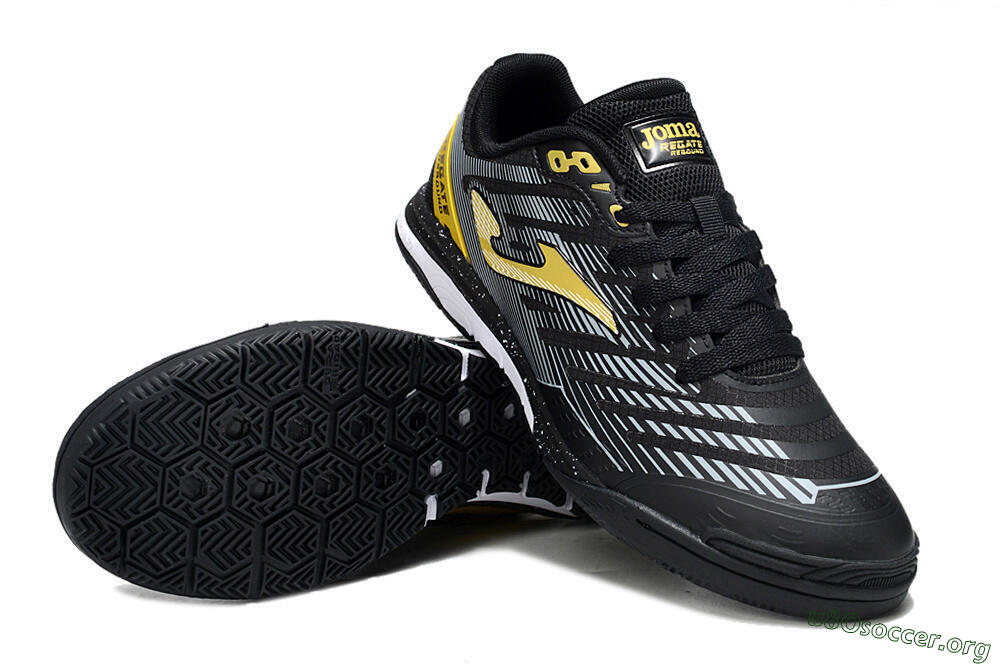 Joma Top Flex IC Football Shoes - Black/Gold/White 0