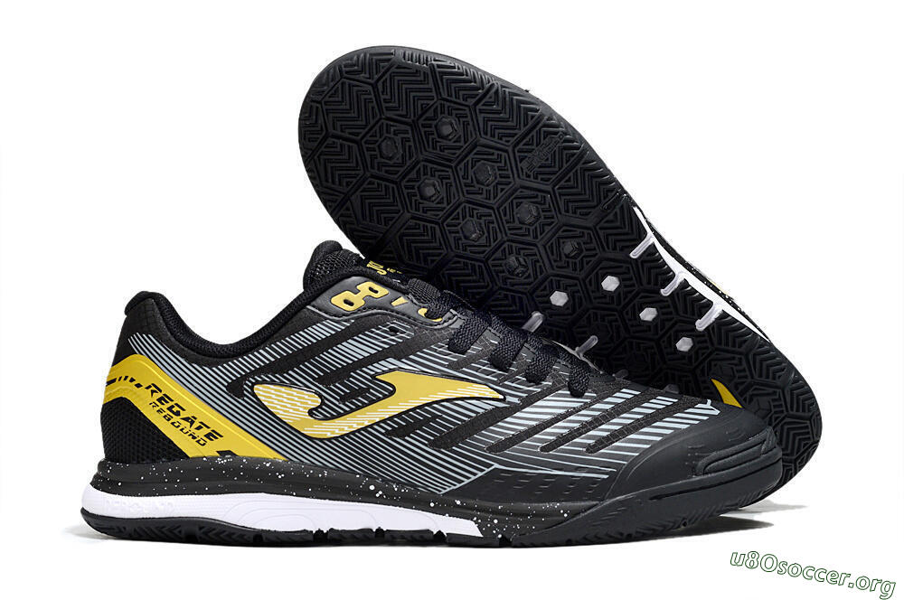 Joma Top Flex IC Football Shoes - Black/Gold/White 2