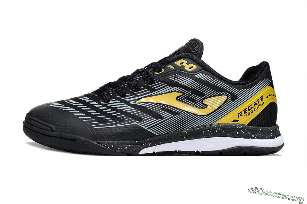Joma Top Flex IC Football Shoes - Black/Gold/White 3